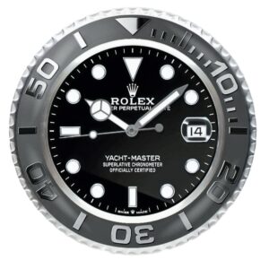 yacht master, black | wall clock
