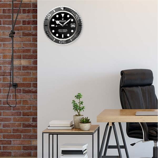 yacht master, black | wall clock
