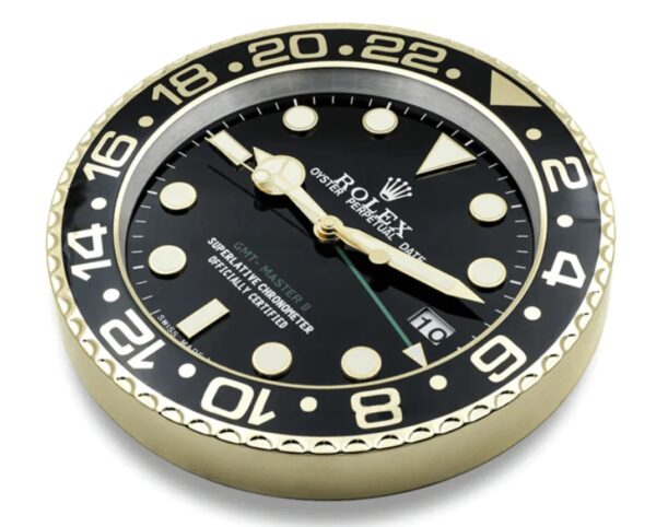 gmt master ii, black and gold 2023 | wall clock