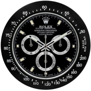 daytona style black | wall clock