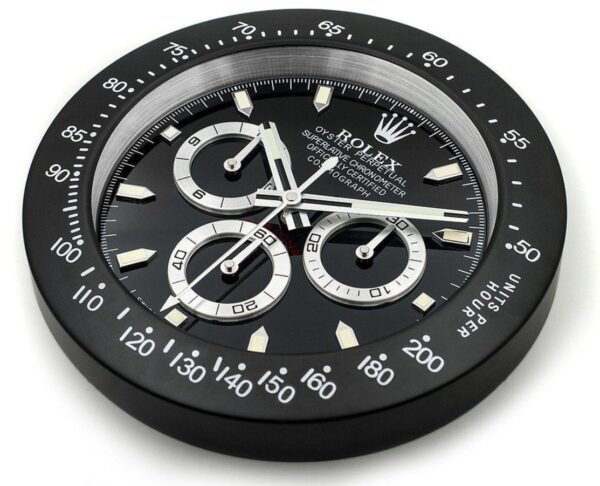 daytona style black | wall clock
