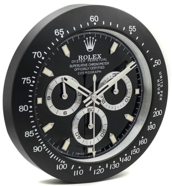 daytona style black | wall clock