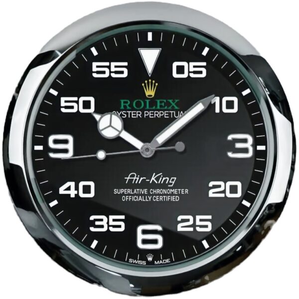 oyster perpetual air king black | wall clock