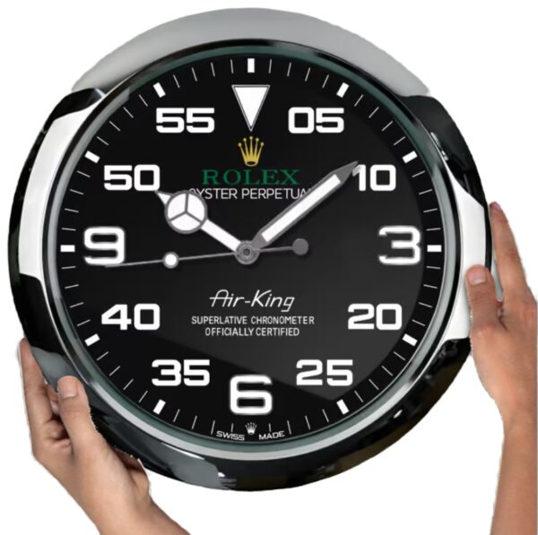 oyster perpetual air king black | wall clock