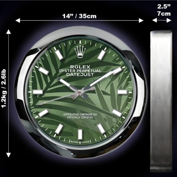 oyster perpetual green palm | wall clock