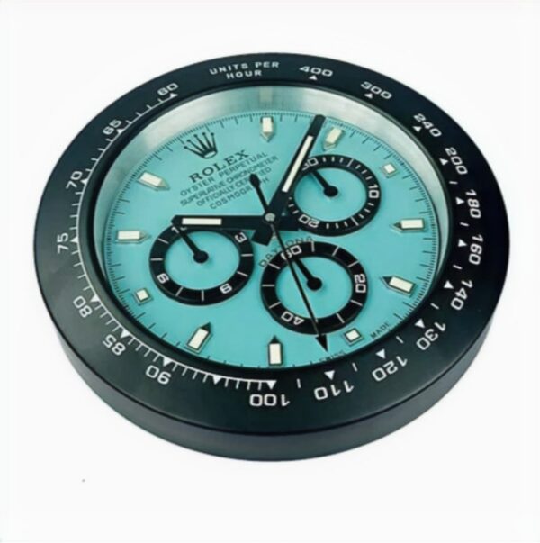 daytona black and tiffany blue | wall clock