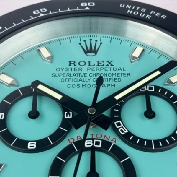 daytona black and tiffany blue | wall clock