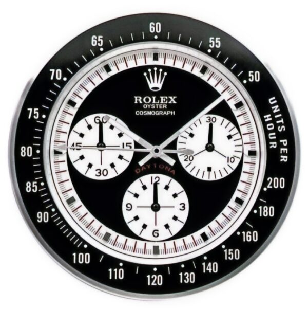 daytona paul newman, vintage black | wall clock