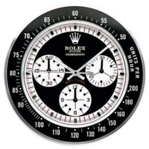 daytona paul newman, vintage black | wall clock