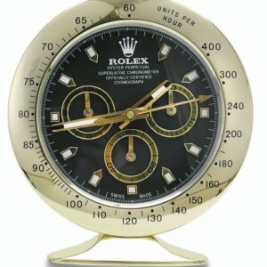 daytona gold, black dial | desk clock