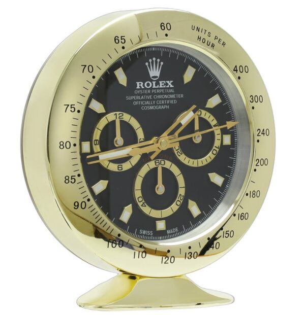 daytona gold, black dial | desk clock