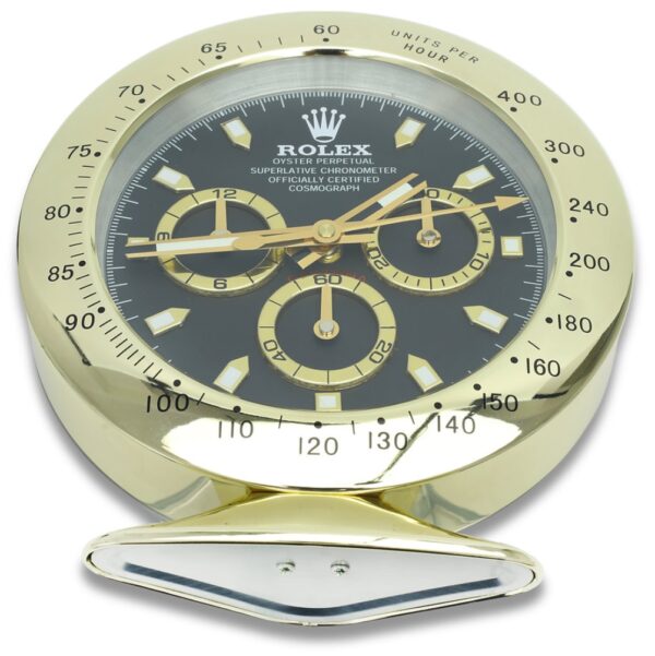 daytona gold, black dial | desk clock
