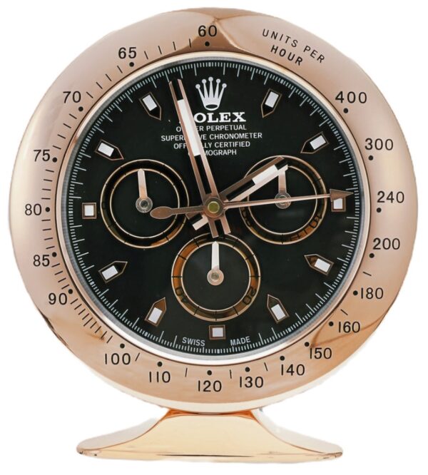 daytona rose gold, black dial | desk clock