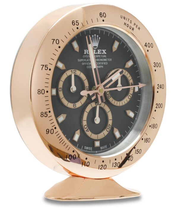 daytona rose gold, black dial | desk clock