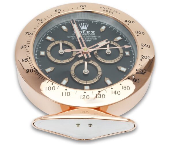 daytona rose gold, black dial | desk clock