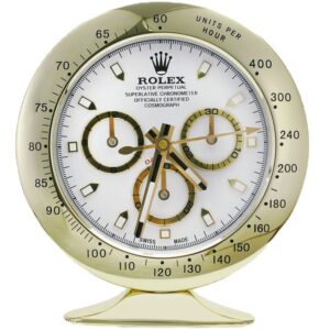 daytona gold, white dial | desk clock