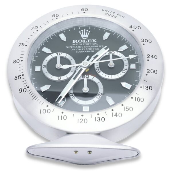 daytona steel, black dial | desk clock