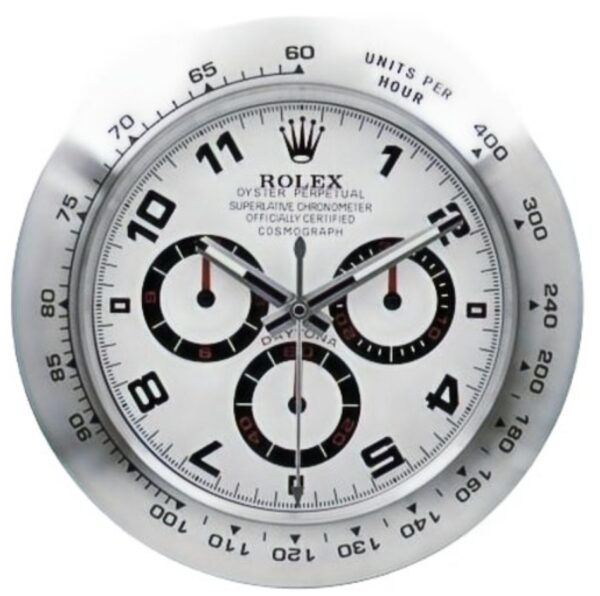 daytona silver | wall clock