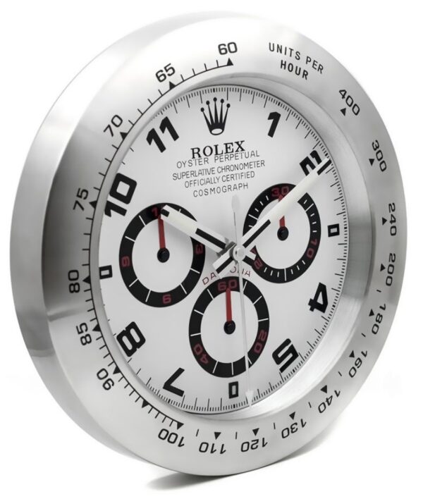 daytona silver | wall clock