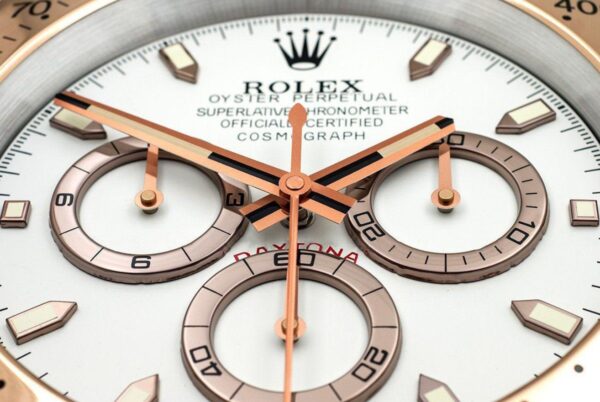 daytona style, rose gold & white | wall clock