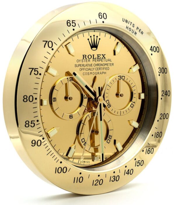daytona style, full gold | wall clock