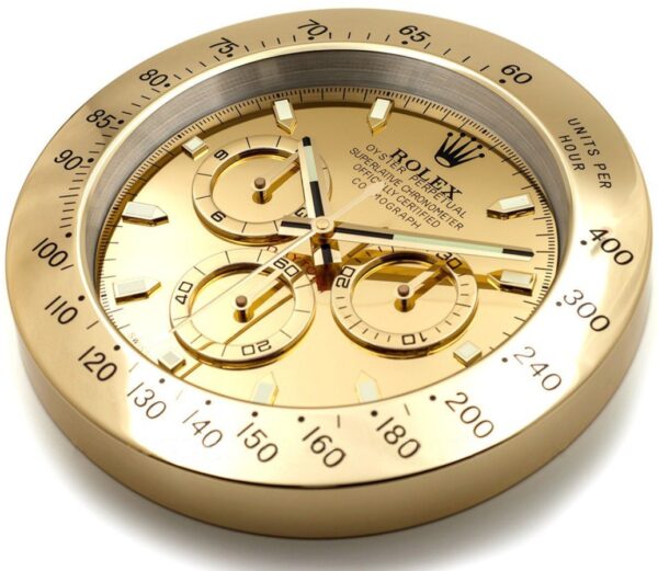 daytona style, full gold | wall clock