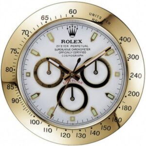 daytona style, gold & white | wall clock