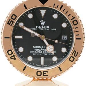 submariner rose gold, black dial | desk clock