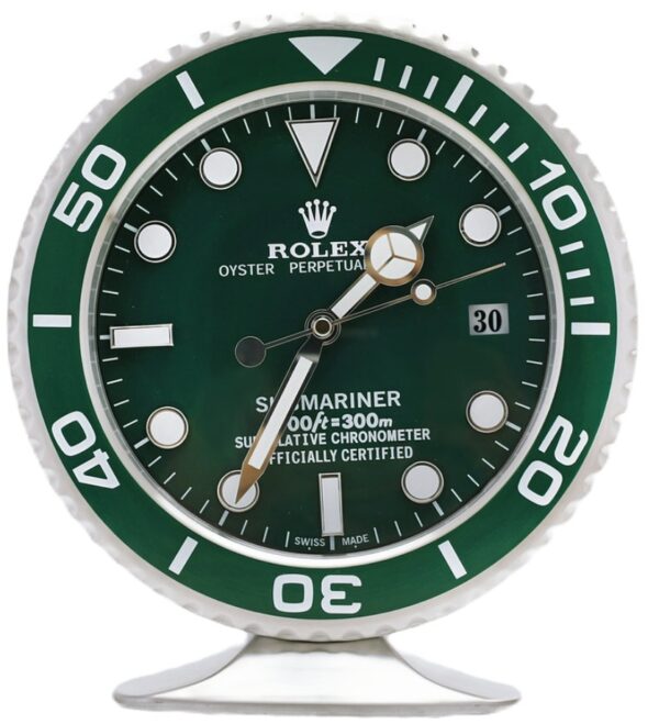 submariner hulk, full green | desk clock