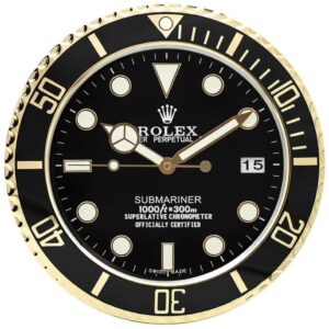 submariner black & gold style | wall clock