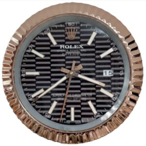 datejust fluted rose gold motif | wall clock