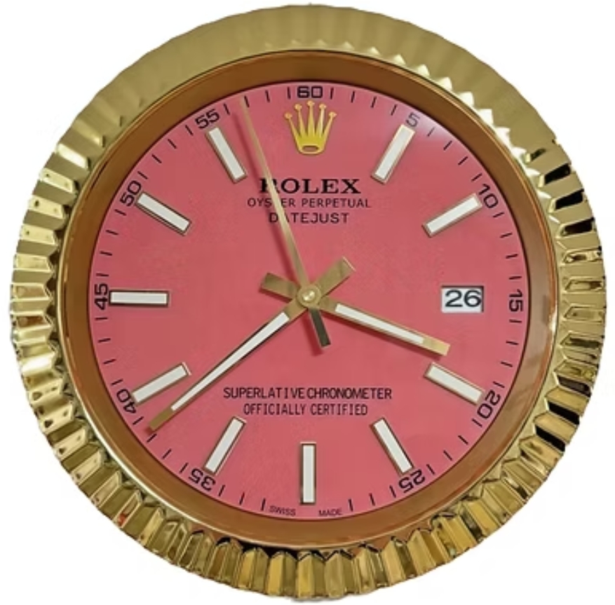 datejust fluted gold | wall clock datejust fluted gold | wall clock
