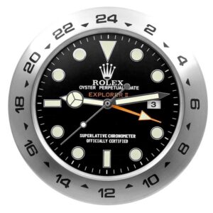 rolex explorer ii black dial | wall clock