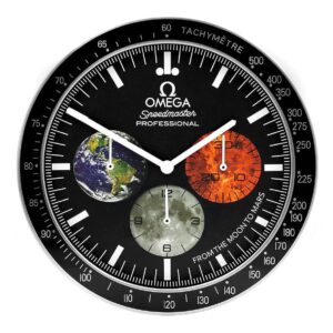 omega speedmaster moon to mars | wall clock